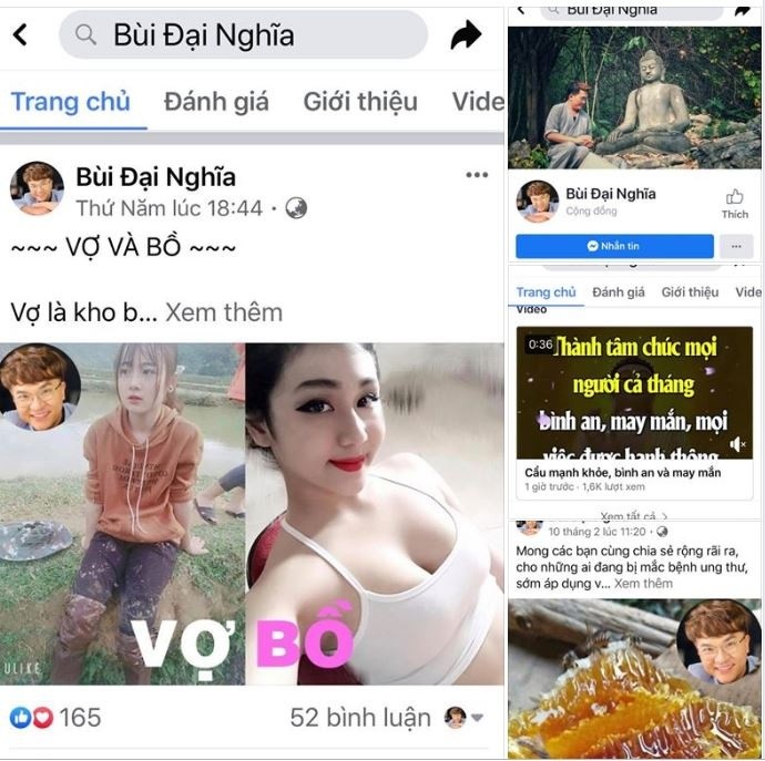 Đại Nghĩa thường xuyên bị mạo danh tài khoản mạng để đăng tải những thông tin sai lệch và quảng cáo sản phẩm Đại Nghĩa thường xuyên bị mạo danh tài khoản mạng để đăng tải những thông tin sai lệch và quảng cáo sản phẩm