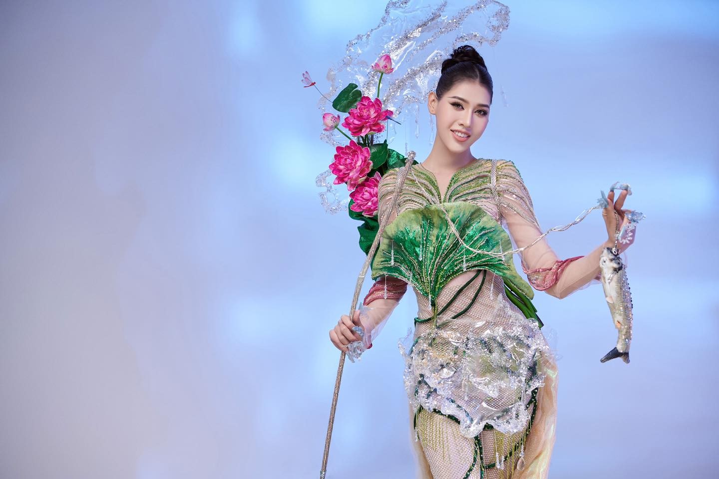 Phần đá đình kết giúp Dịu Thảo tỏa sáng trên sân khấu Miss International Queen 2023