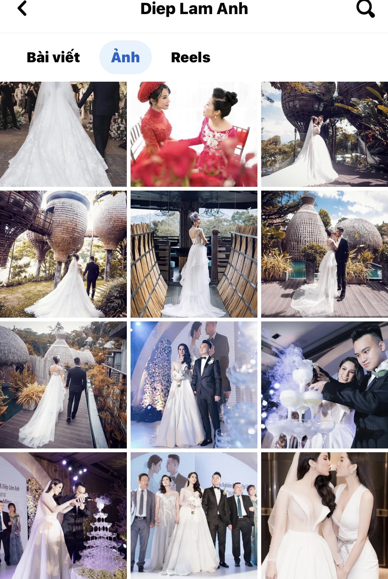 iệp Lâm Anh vẫn giữ bộ hình cưới với chồng cũ trên Facebook cá nhân