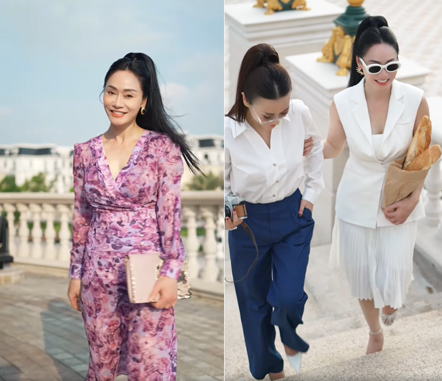 Ở tuổi 46, Quách Thu Phương duy trì được vẻ ngoài hoàn hảo, nhan sắc đằm thắm