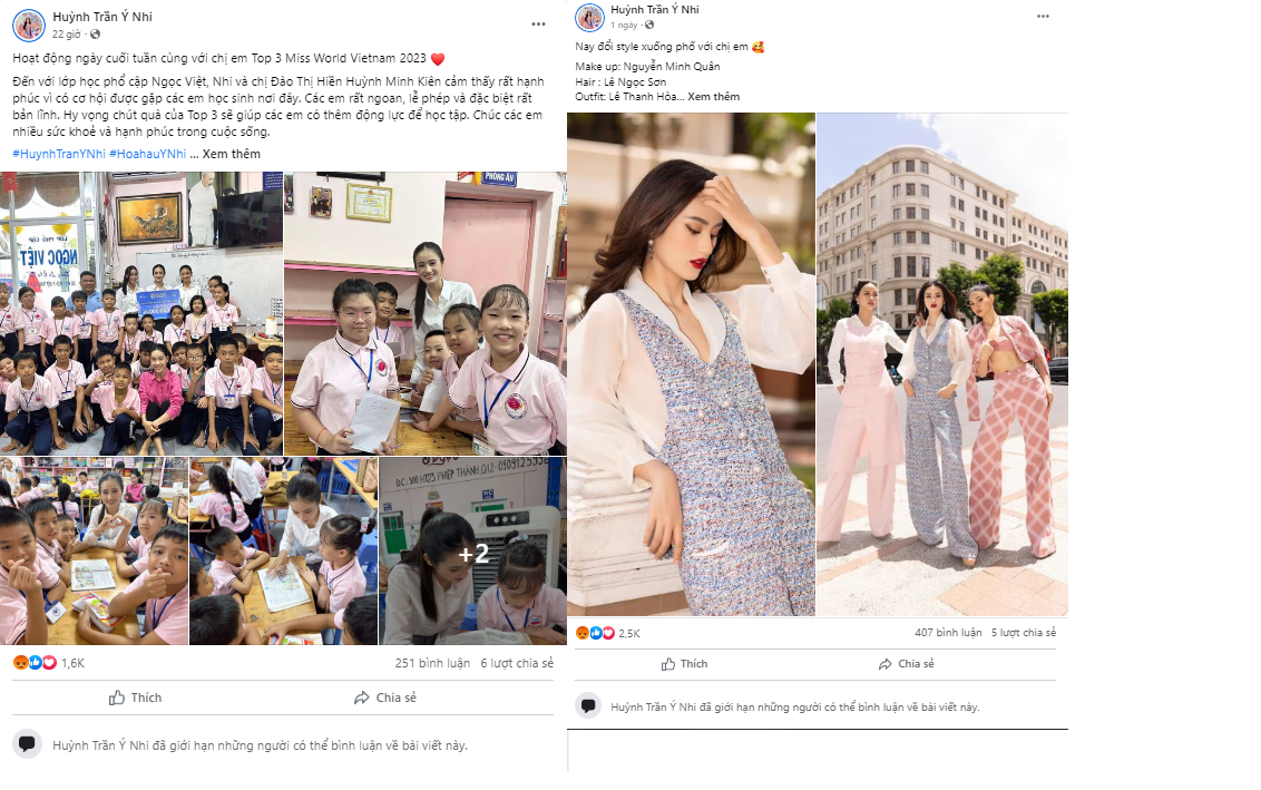 Trang cá nhân của Hoa hậu Ý Nhi cũng phải giới hạn tính năng bình luận giữa lúc ồn ào 'vạ miệng' chạm đỉnh