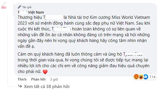 Nhà tài trợ Miss World Vietnam lên tiếng về ồn ào của Hoa hậu Ý Nhi. Ảnh: Internet Nhà tài trợ Miss World Vietnam lên tiếng về ồn ào của Hoa hậu Ý Nhi. Ảnh: Internet