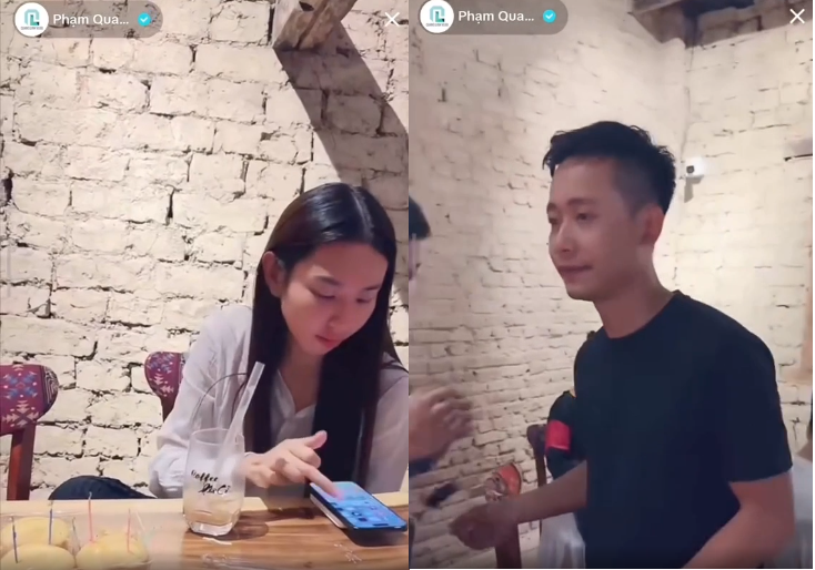 Thùy Tiên - Quang Linh ngượng ngùng khi bị ekip trêu chọc Thùy Tiên - Quang Linh ngượng ngùng khi bị ekip trêu chọc
