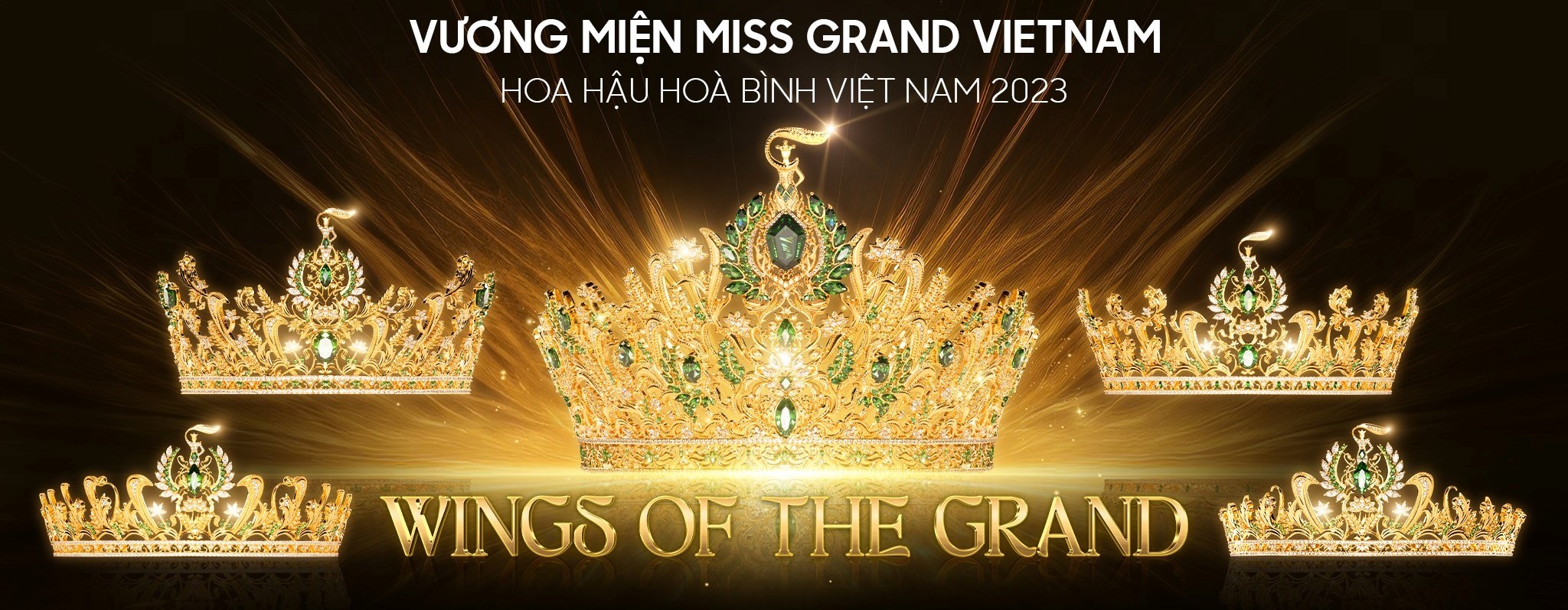 Vương miện cho Hoa hậu và Tiara dành cho các á hậu Miss Grand Vietnam 2023