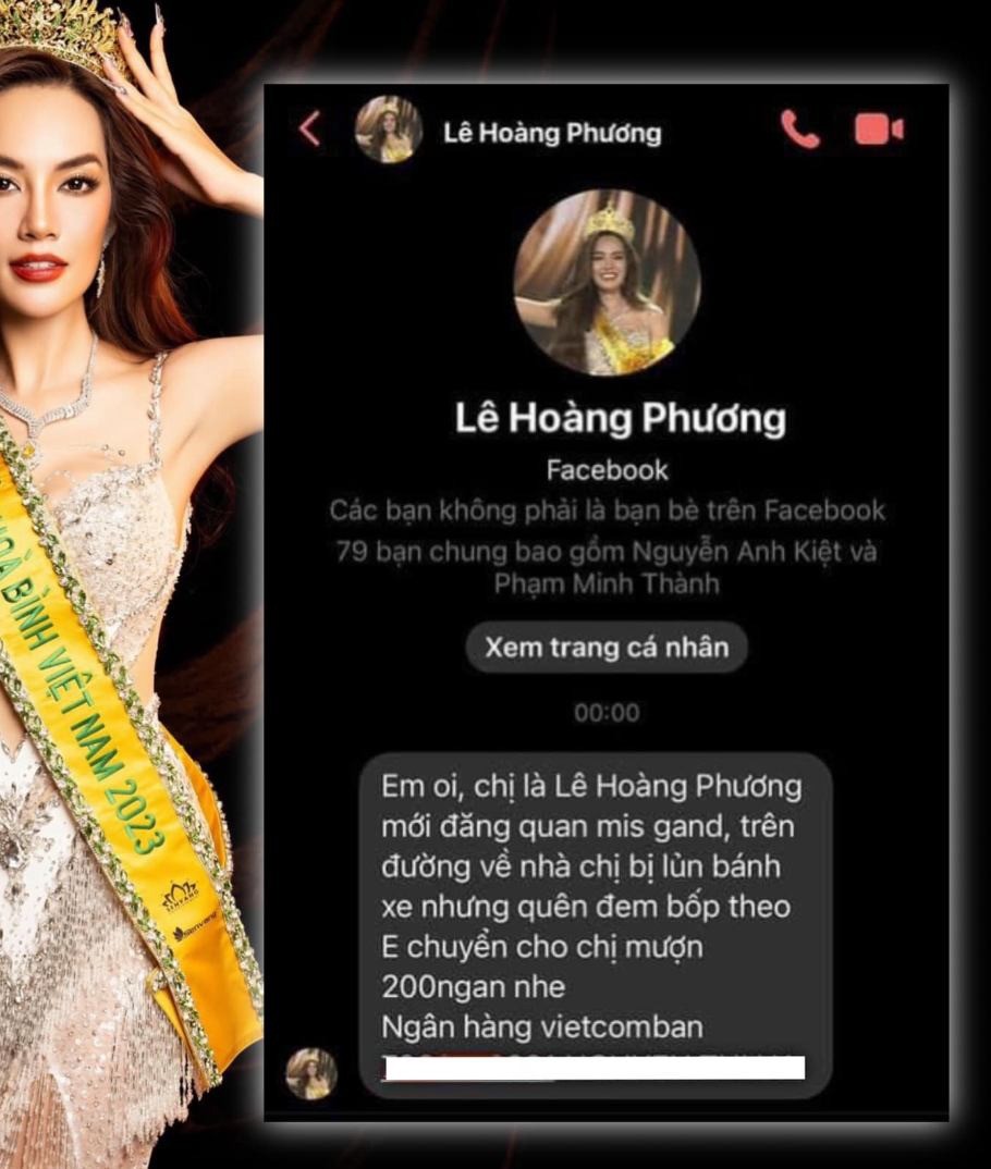 Lê Hoàng Phương bị kẻ xấu mạo danh để đi mượn tiền Lê Hoàng Phương bị kẻ xấu mạo danh để đi mượn tiền