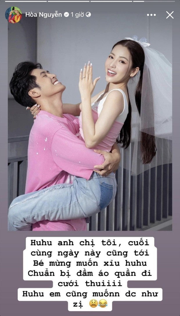 Chúc mừng Gin Tuấn Kiệt - Puka, Hòa Minzy vô tình để lộ tình trạng hiện tại của bản thân Chúc mừng Gin Tuấn Kiệt - Puka, Hòa Minzy vô tình để lộ tình trạng hiện tại của bản thân
