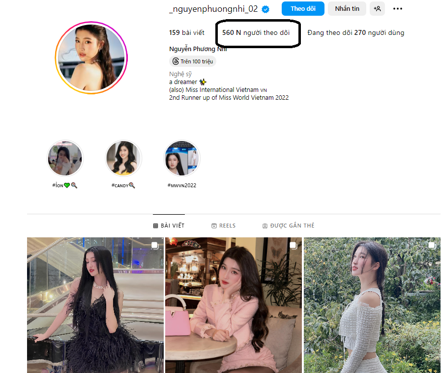 Con số tăng trưởng sau ít ngày về số lượng người theo dõi trên MXH của Phương Nhi cho thấy độ hot không phải dạng vừa