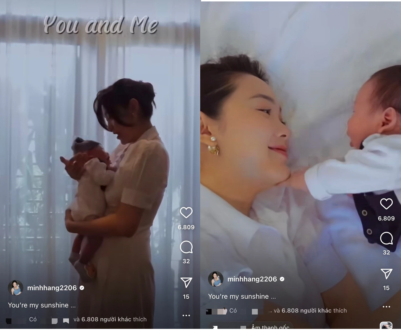 Trên trang cá nhân, Minh Hằng tích cực cập nhật cuộc sống của một bà mẹ bỉm sữa đến khán giả