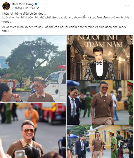Đàm Vĩnh Hưng cho biết sẽ block (chặn) những tài khoản khiếm nhã trên trang của mình Đàm Vĩnh Hưng cho biết sẽ block (chặn) những tài khoản khiếm nhã trên trang của mình