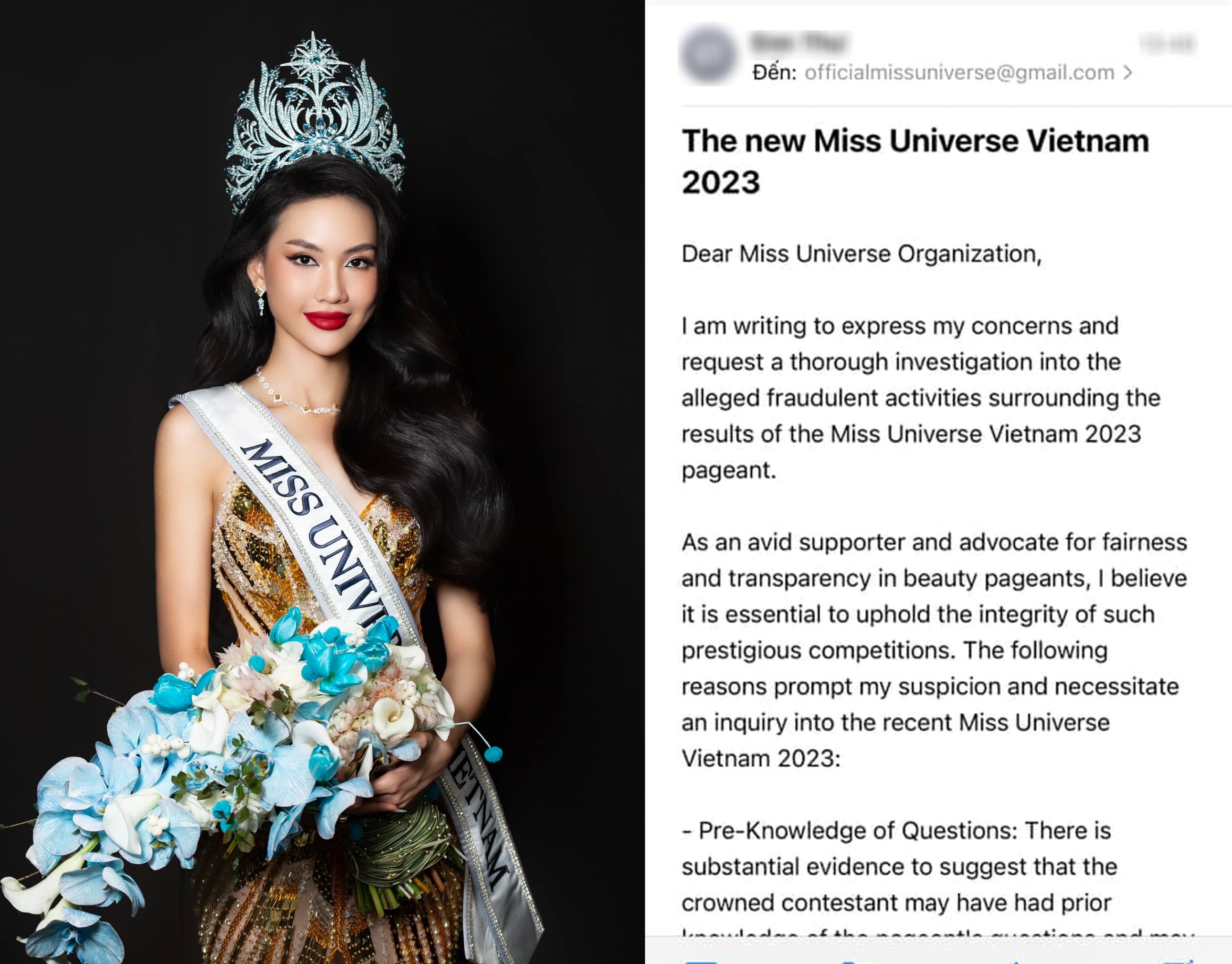 Khán giả gửi thư đến tổ chức Miss Universe để xem xét lại kết của cuộc thi Miss Universe Vietnam 2023