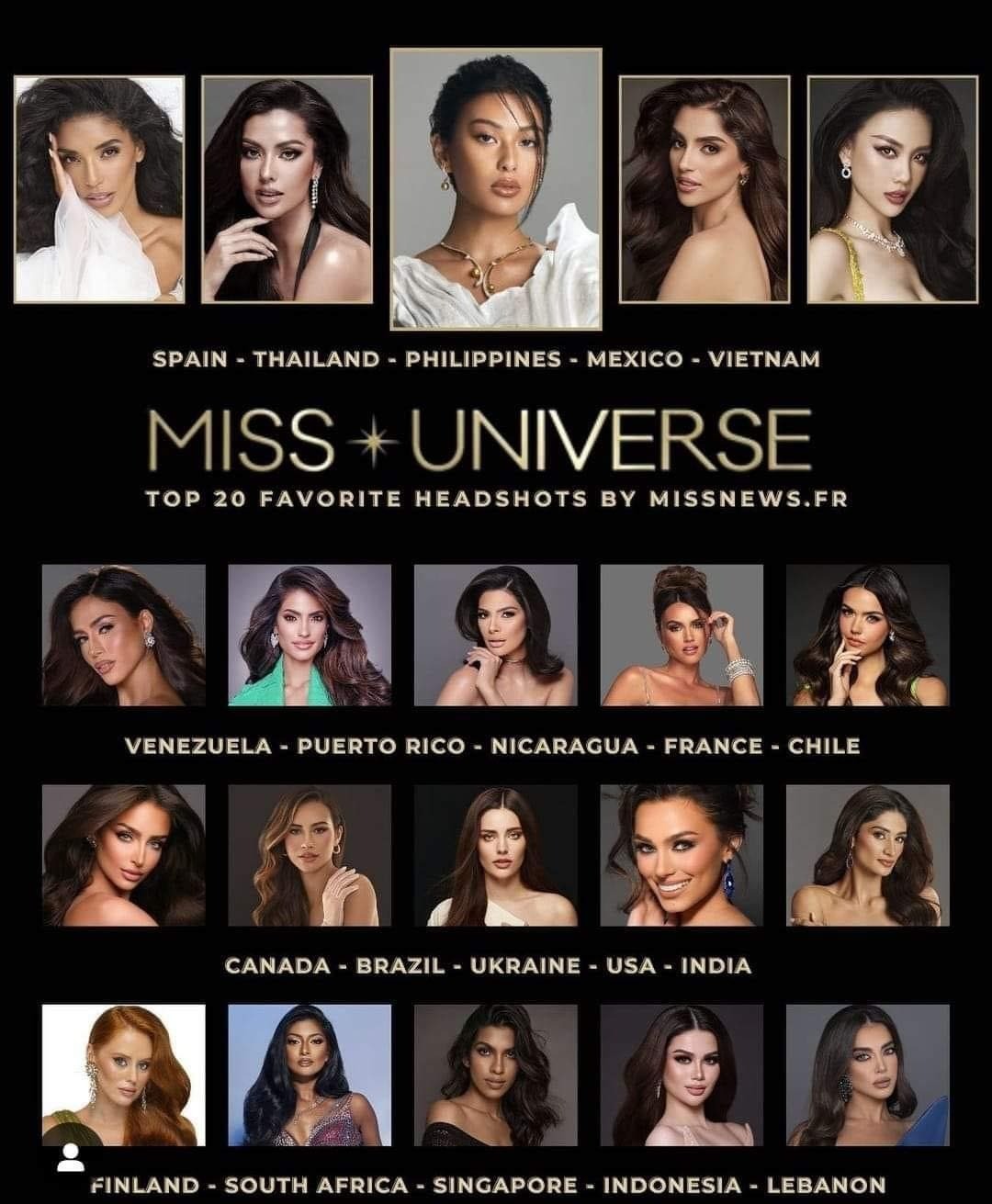 Missnews.fr đưa xếp hạng Miss Universe 2023, Bùi Quỳnh Hoa lọt top 5