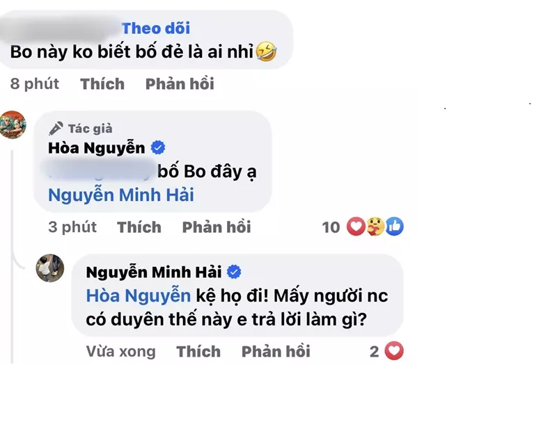 Tương tác của Hòa Minzy với bạn trai cũ - thiếu gia Minh Hải Tương tác của Hòa Minzy với bạn trai cũ - thiếu gia Minh Hải