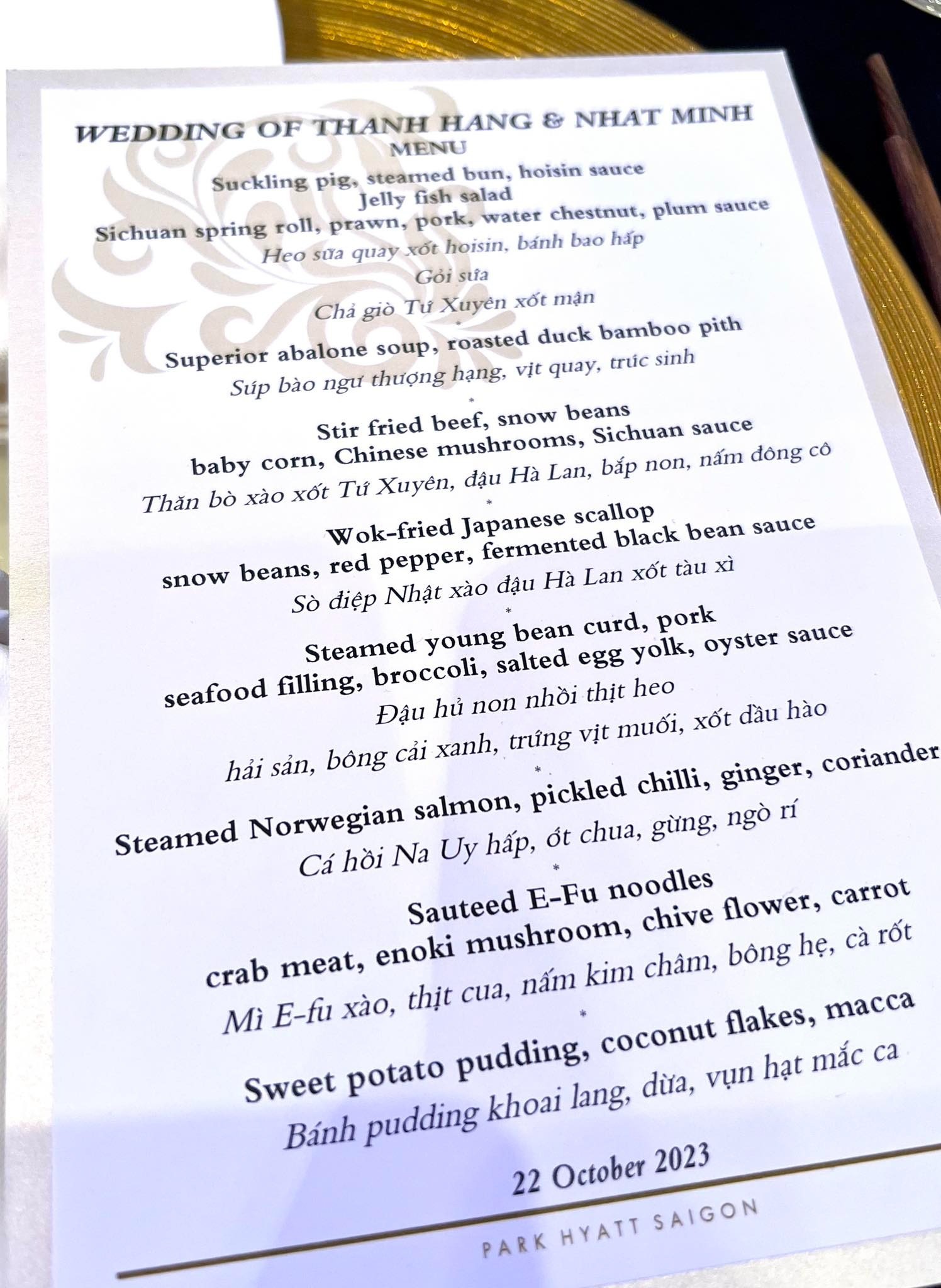 Thực đơn đám cưới Thanh Hằng toàn món ăn đắt đỏ