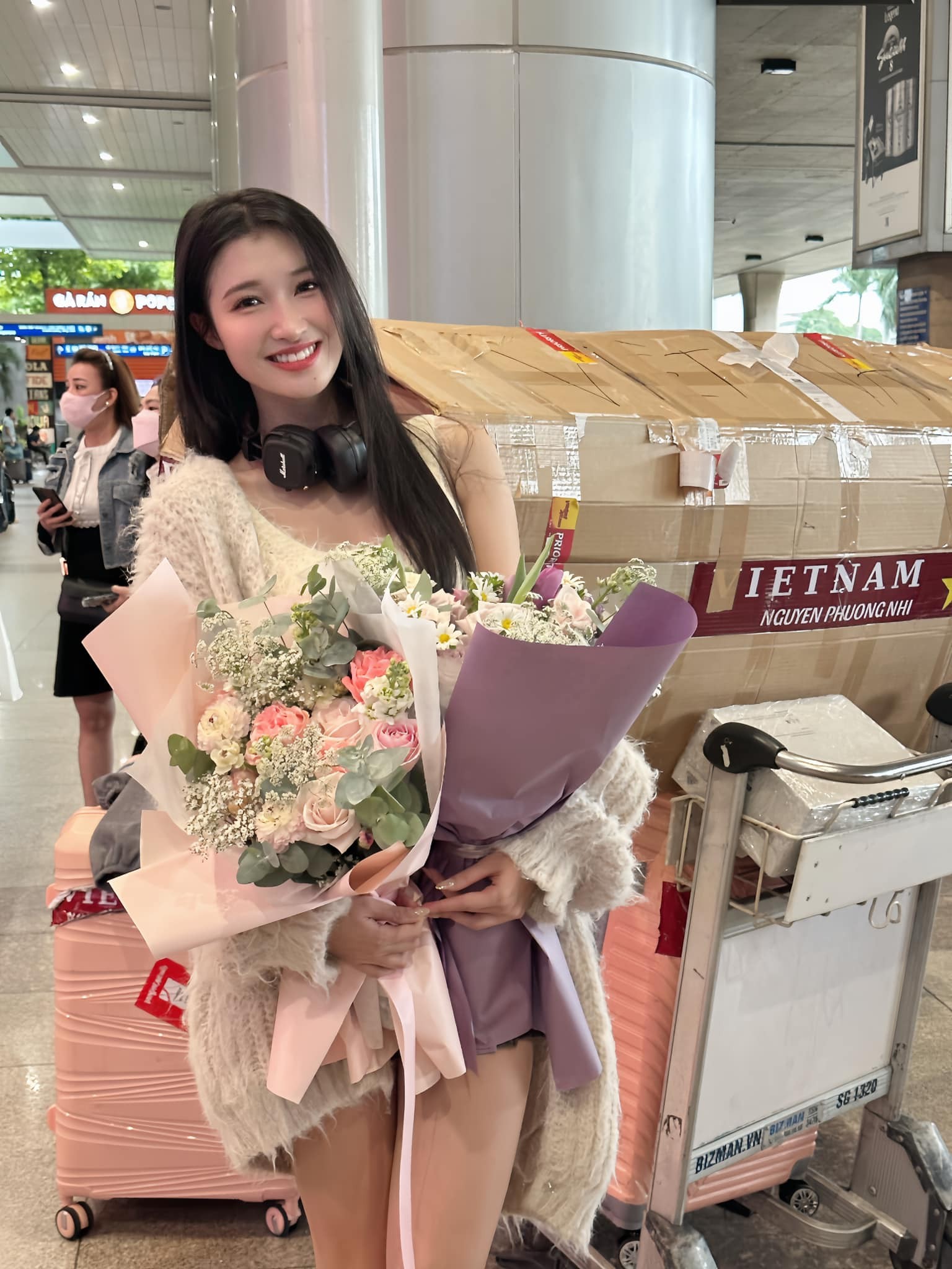 Phương Nhi hồi hương sau thời gian dài dự thi Miss International 2023 tại Nhật Bản