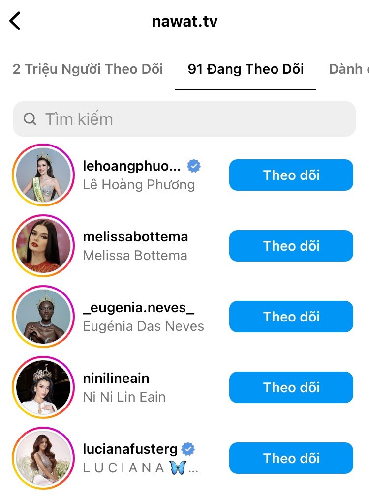 Lê Hoàng Phương là nàng hậu duy nhất đến từ Việt Nam được ông Nawat ấn theo dõi Lê Hoàng Phương là nàng hậu duy nhất đến từ Việt Nam được ông Nawat ấn theo dõi