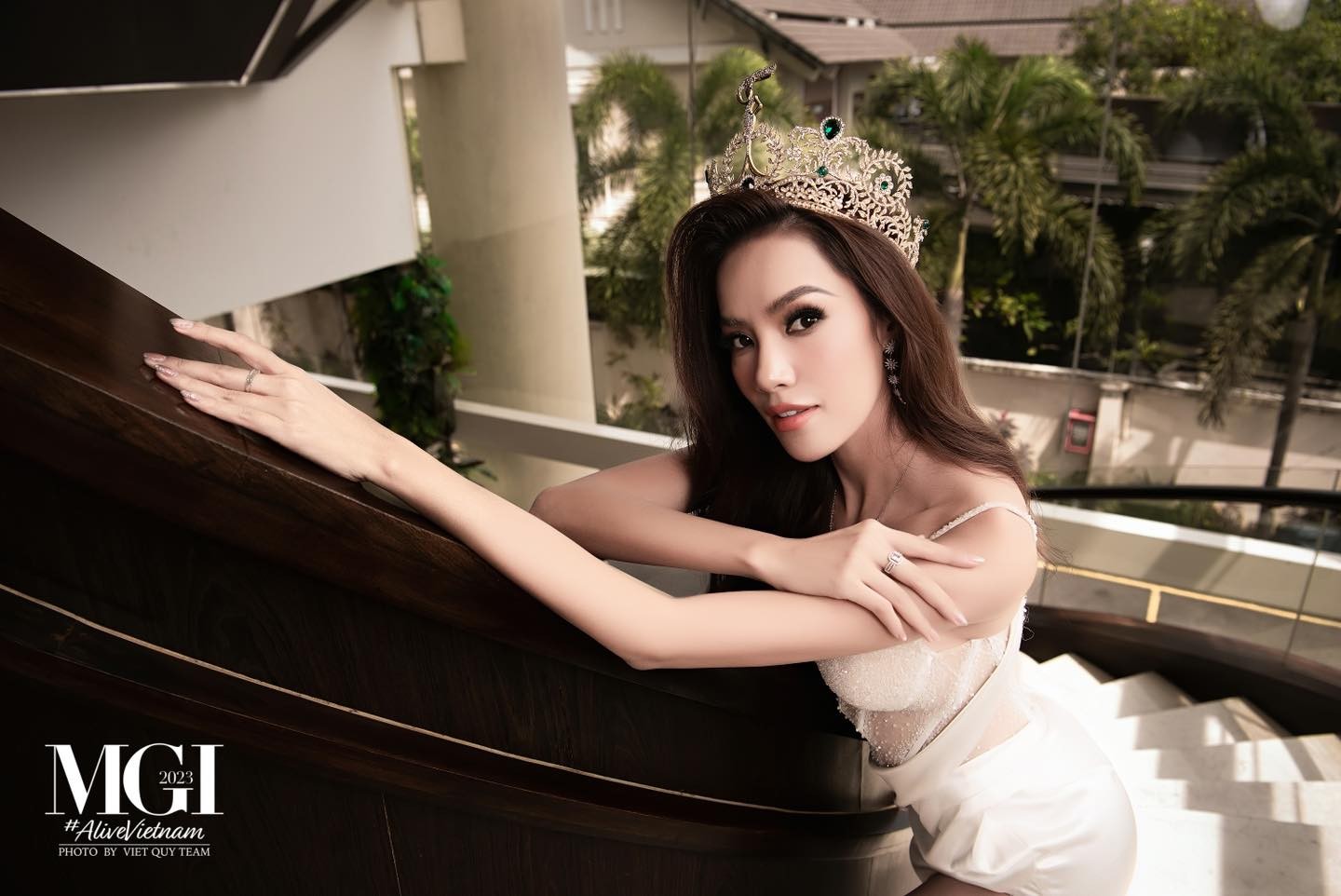 Nàng hậu bận rộn với các hoạt động tại xứ sở Chùa Vàng