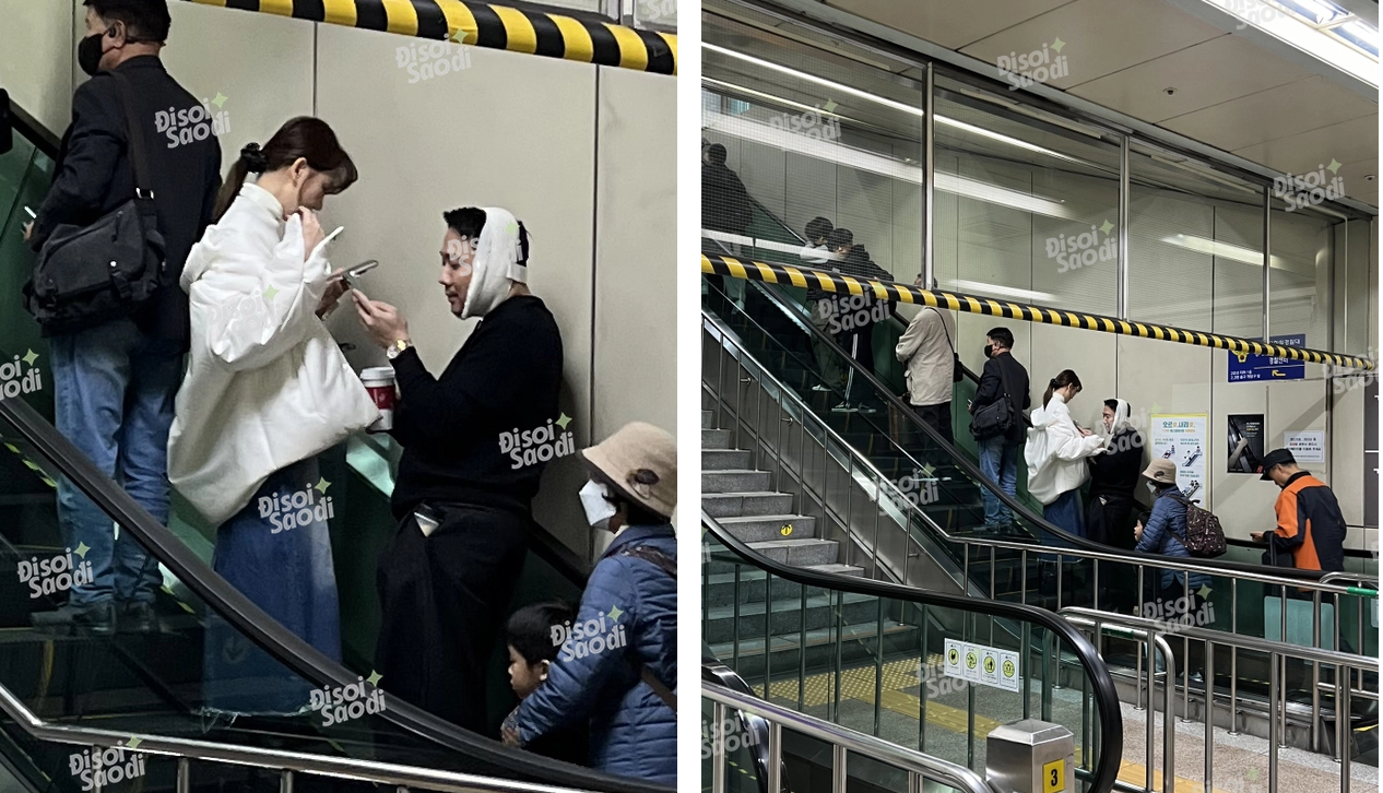 Hình ảnh này làm dấy lên nghi vấn nam MC qua Hàn Quốc không chỉ gặp vợ mà còn với mục đích 'dao kéo'