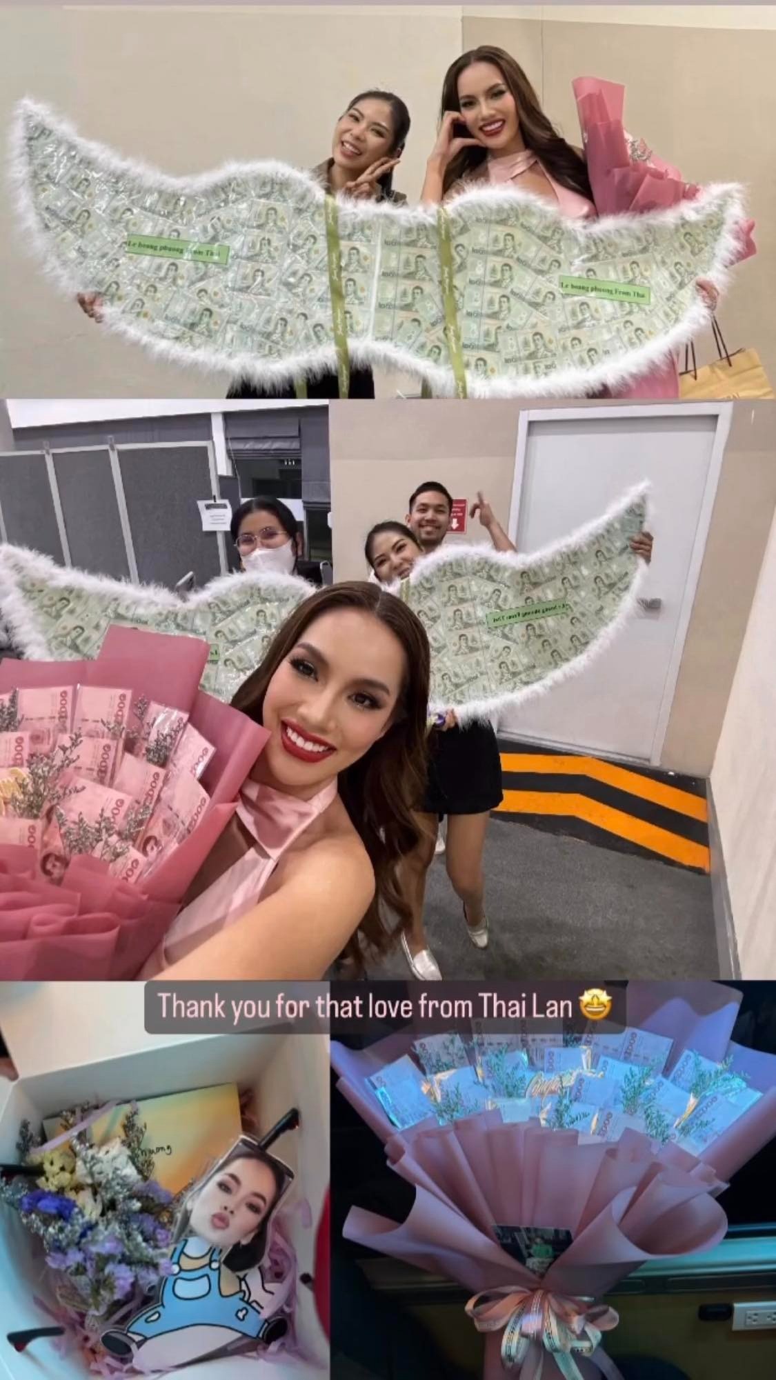 Fan Thái Lan thể hiện rõ sự chịu chi khi tặng quà khủng cho Lê Hoàng Phương Fan Thái Lan thể hiện rõ sự chịu chi khi tặng quà khủng cho Lê Hoàng Phương