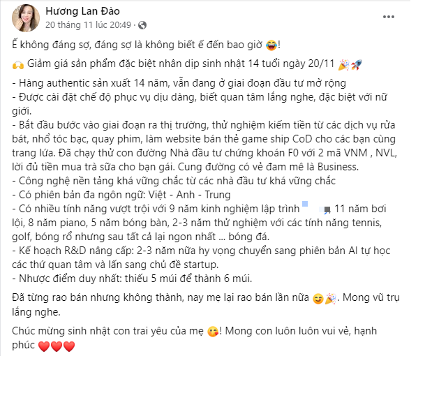 Bà Đào Lan Hương tiết lộ thành tích đáng gờm của quý tử Bà Đào Lan Hương tiết lộ thành tích đáng gờm của quý tử