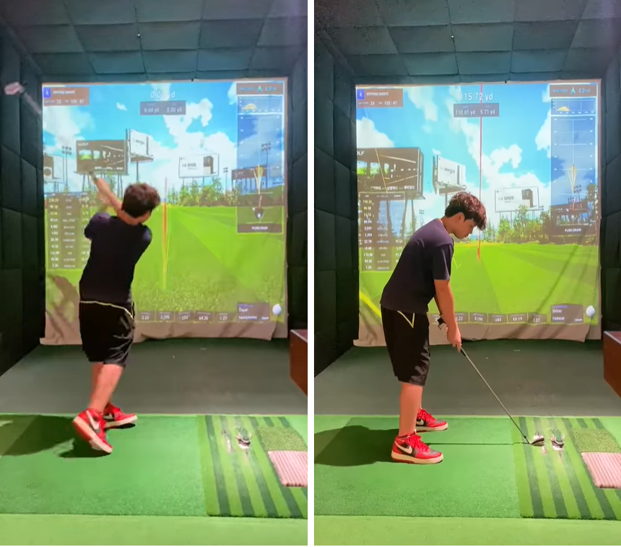 Cậu cả nhà Shark Bình tập chơi golf