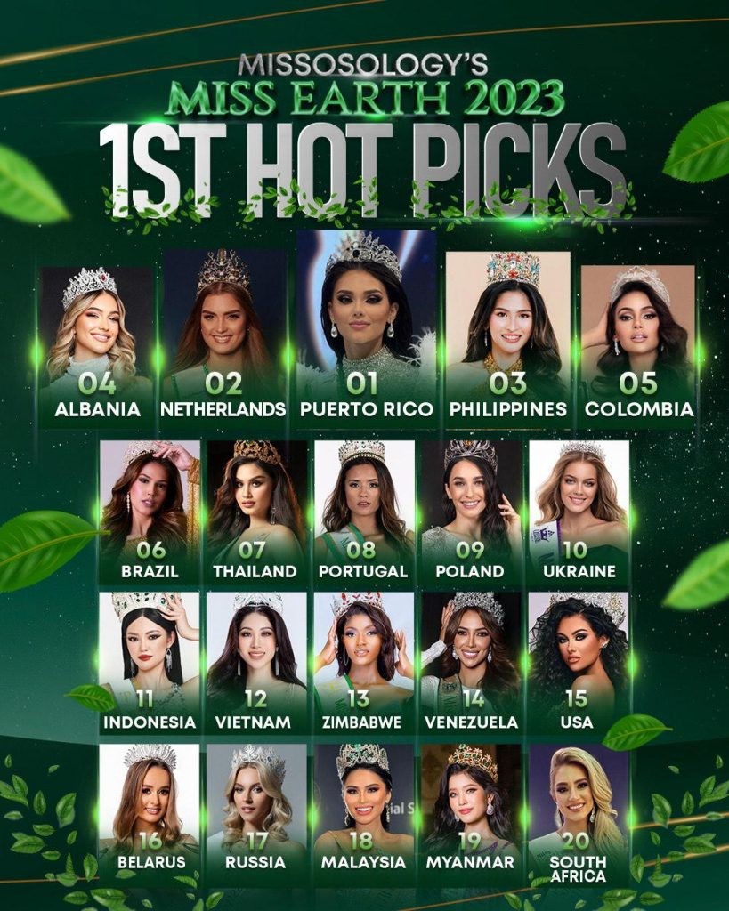 Missosology tung ra bảng dự đoán đầu tiên về kết quả Miss Earth 2023 Missosology tung ra bảng dự đoán đầu tiên về kết quả Miss Earth 2023