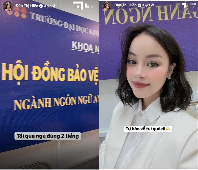 Đào Thị Hiền tham gia bảo vệ khóa luận tốt nghiệp sau chuyến nghỉ dưỡng tại nước ngoài Đào Thị Hiền tham gia bảo vệ khóa luận tốt nghiệp sau chuyến nghỉ dưỡng tại nước ngoài