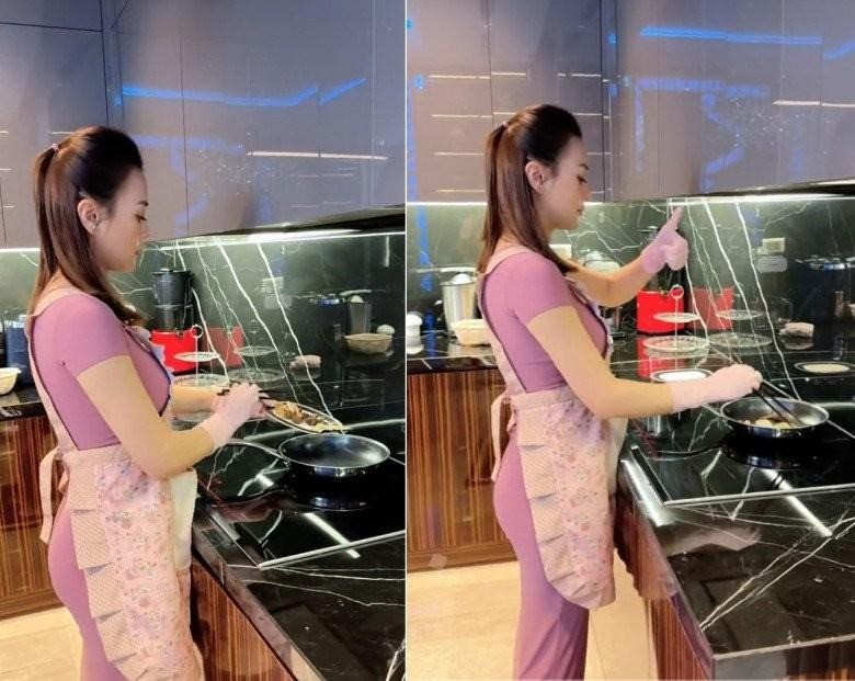 Phương Oanh được khen không chỉ xinh đẹp mà còn chu toàn việc bếp núc Phương Oanh được khen không chỉ xinh đẹp mà còn chu toàn việc bếp núc