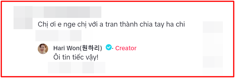 Phản ứng của Hari Won về tin đồn ly hôn Trấn Thành Phản ứng của Hari Won về tin đồn ly hôn Trấn Thành