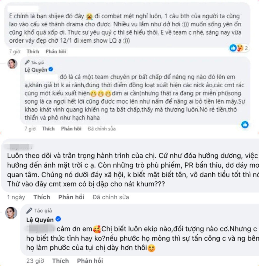 Lệ Quyên vốn có tính cách thẳng thấn