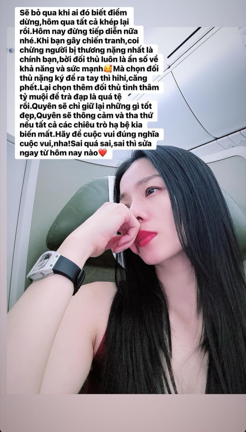 Lệ Quyên khép lại ồn ào trong hòa bình và cách hành xử văn minh Lệ Quyên khép lại ồn ào trong hòa bình và cách hành xử văn minh