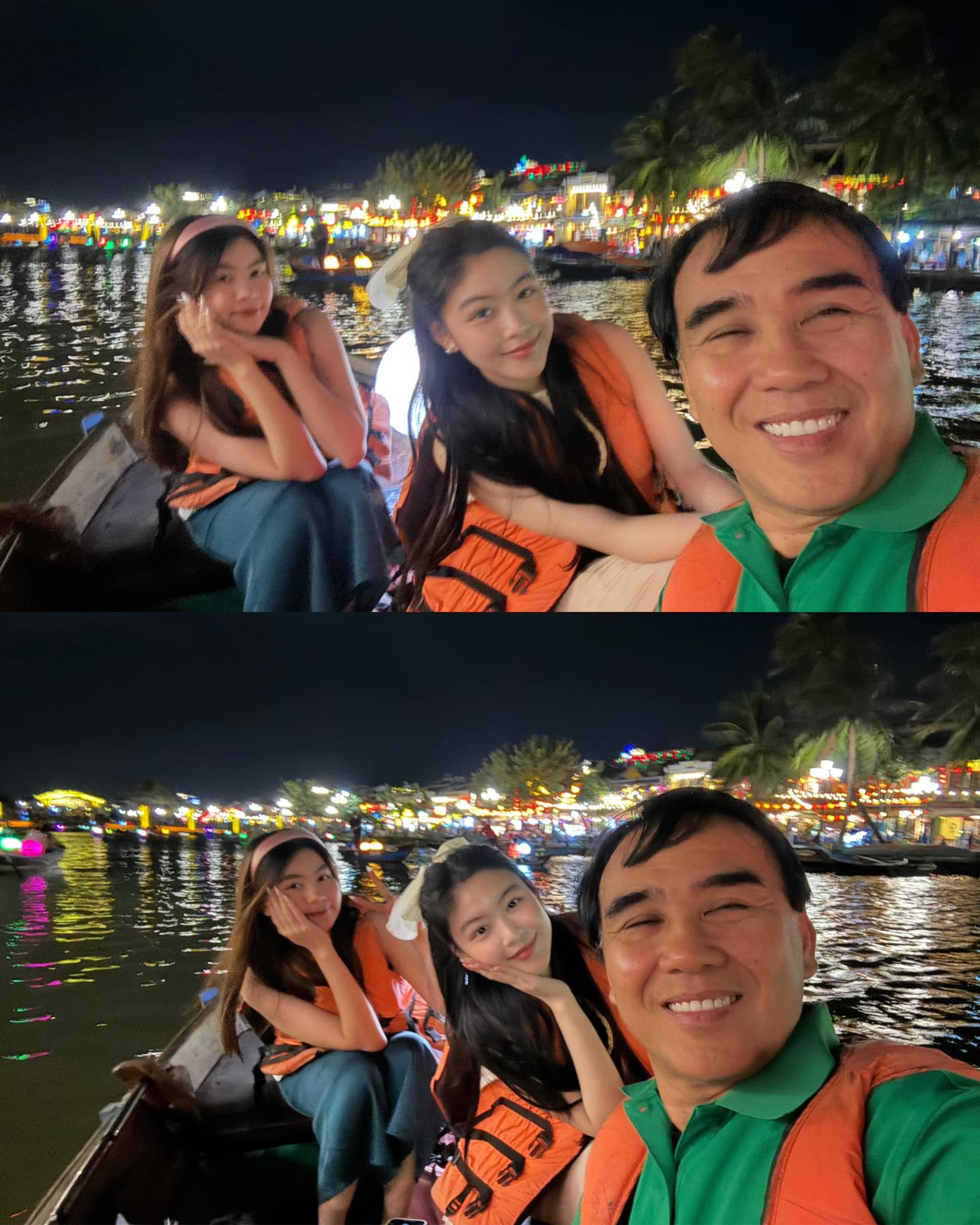 Gia đình MC Quyền Linh trong chuyến du lịch tại Hội An