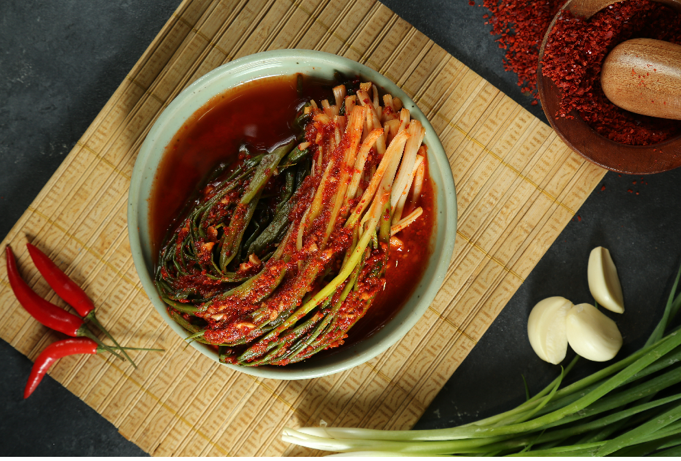 Kim chi hành lá giúp chống ngán hiệu quả