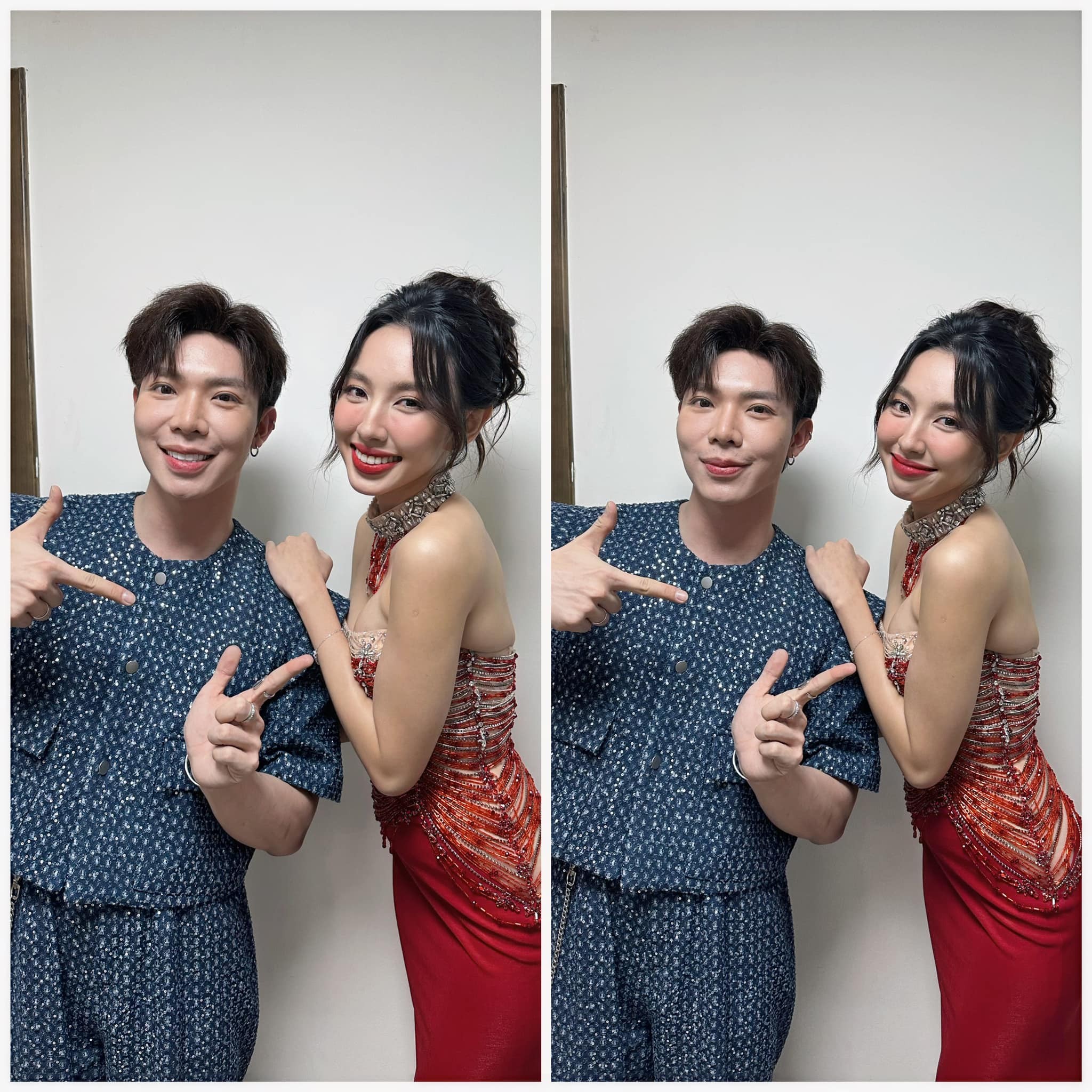 Thùy Tiên hội ngộ Erik tại một sự kiện diễn ra hôm 1/1 ở Hà Nội