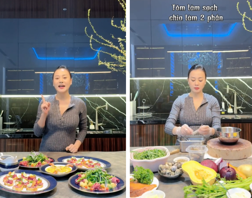 Phương Oanh bế bầu vượt mặt đứng bếp tiếng, giới thiệu loạt món tốt cho mẹ bầu