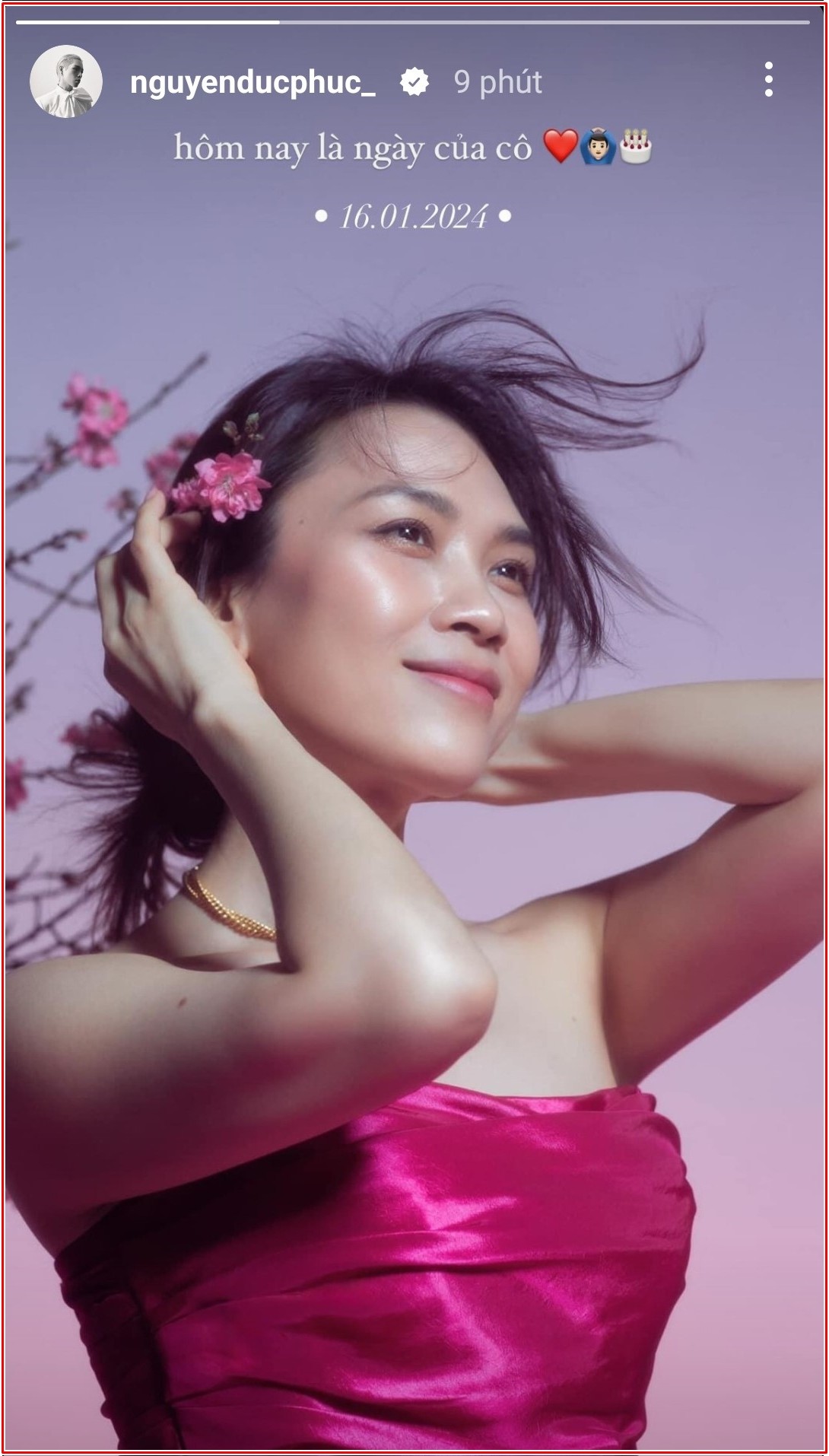 Đức Phúc gửi lời chúc mừng đến Mỹ Tâm nhân dịp cô bước sang tuổi mới