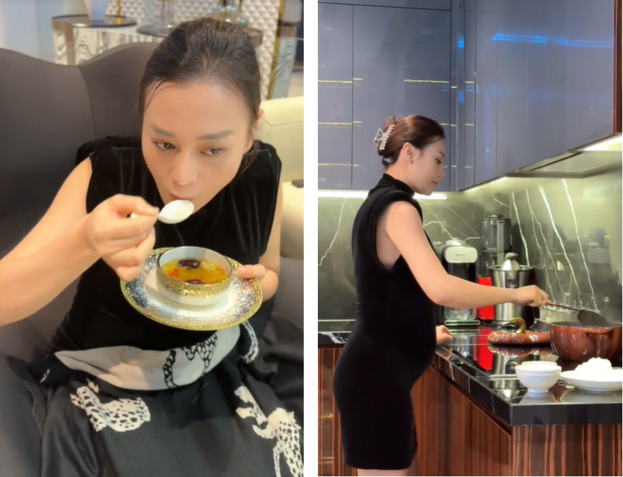 Phương Oanh bế bầu dự tiệc cuối năm, nhan sắc thế nào khi chung khung hình với Thu Quỳnh - Lan Phương? - Ảnh 2