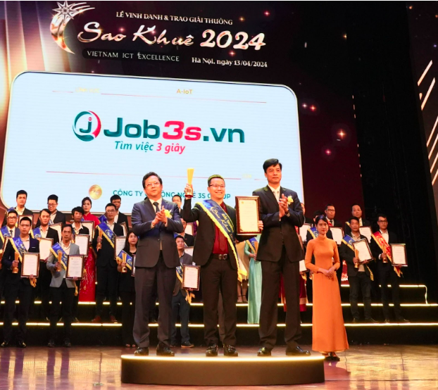 Ứng dụng hơn 20 loại AI vào tuyển dụng, Job3s.vn chính thức đạt Giải thưởng Sao Khuê 2024 ở hạng mục A-IoT