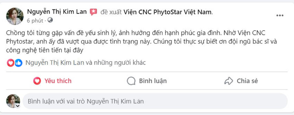 CÔNG NGHỆ PHYTOMAX – LỰA CHỌN TỐI ƯU CHO ĐIỀU TRỊ YẾU SINH LÝ - Ảnh 9 CÔNG NGHỆ PHYTOMAX – LỰA CHỌN TỐI ƯU CHO ĐIỀU TRỊ YẾU SINH LÝ - Ảnh 9