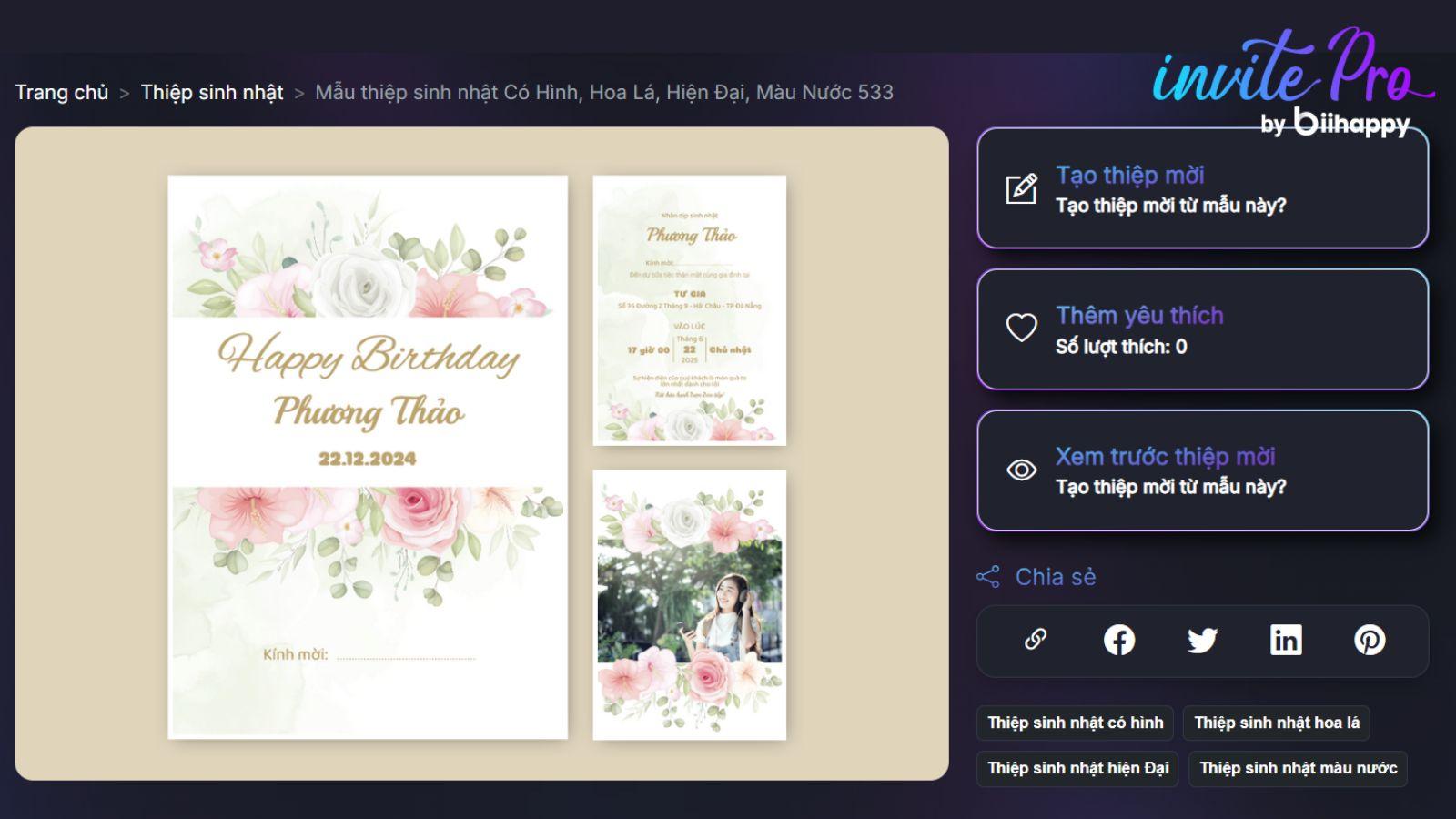 Nền tảng thiết kế thiệp sinh nhật online chuyên nghiệp từ Biihappy invitePro - Ảnh 2 Nền tảng thiết kế thiệp sinh nhật online chuyên nghiệp từ Biihappy invitePro - Ảnh 2
