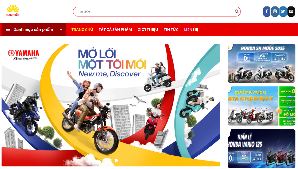Xe máy Nam Tiến: Mua xe chính hãng, giá rẻ, hỗ trợ trả góp linh hoạt - Ảnh 1 Xe máy Nam Tiến: Mua xe chính hãng, giá rẻ, hỗ trợ trả góp linh hoạt - Ảnh 1