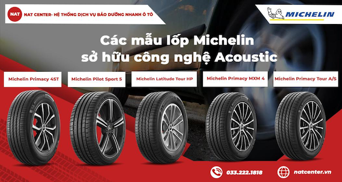 Lốp Michelin công nghệ Acoustic cho chuyến đi thêm êm ái - NAT Center - Ảnh 3 Lốp Michelin công nghệ Acoustic cho chuyến đi thêm êm ái - NAT Center - Ảnh 3