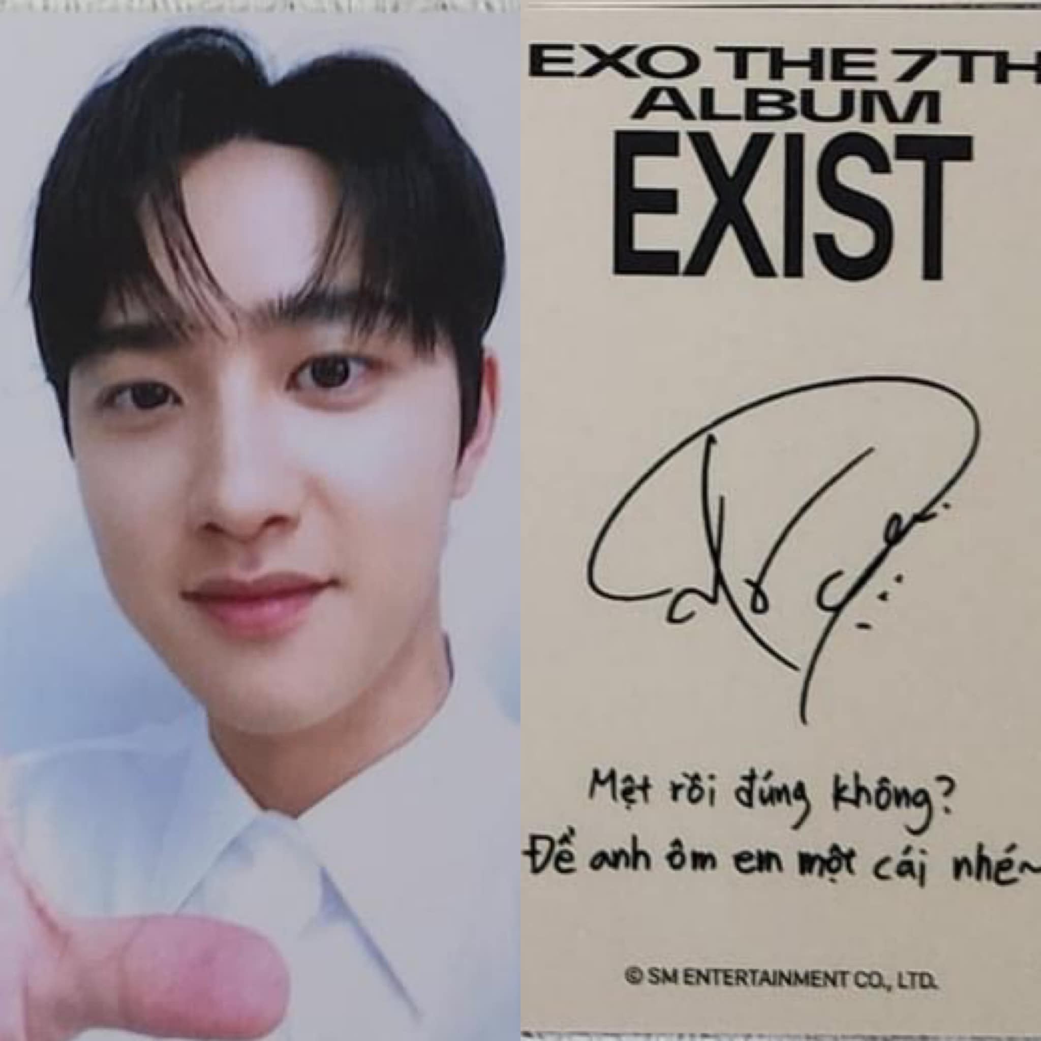 D.O.: 'Mệt rồi đúng không? Để anh ôm em một cái nhé' D.O.: 'Mệt rồi đúng không? Để anh ôm em một cái nhé'