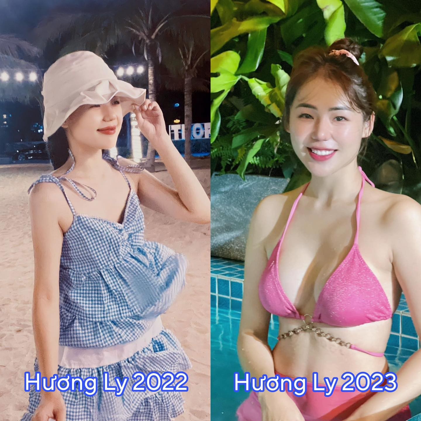 Bức ảnh so sánh vòng một của Hương Ly trong quá khứ và hiện tại làm dấy lên nghi vấn can thiệp dao kéo Bức ảnh so sánh vòng một của Hương Ly trong quá khứ và hiện tại làm dấy lên nghi vấn can thiệp dao kéo