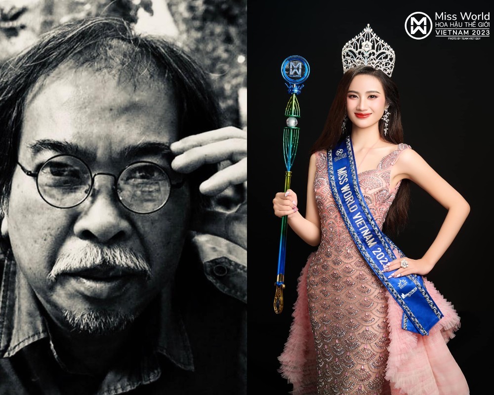 Nhà văn Nguyễn Quang Thiều cho rằng Ý Nhi không ngạo mạn mà 'chưa được dạy dỗ kỹ lưỡng, thiếu hụt văn hóa'. Ông thậm chí còn dùng từ khá gay gắt khi nhắc đến tân Hoa hậu như 'kệch cỡm trước xã hội, vô lễ với tiền nhân'. Ảnh: FBNV Nhà văn Nguyễn Quang Thiều cho rằng Ý Nhi không ngạo mạn mà 'chưa được dạy dỗ kỹ lưỡng, thiếu hụt văn hóa'. Ông thậm chí còn dùng từ khá gay gắt khi nhắc đến tân Hoa hậu như 'kệch cỡm trước xã hội, vô lễ với tiền nhân'. Ảnh: FBNV