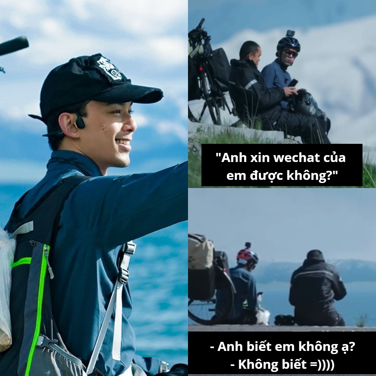 Ngô Lỗi được người lạ xin Wechat trong chuyến đi phượt tại Tân Cương khiến dân tình thích thú. Được biết, người này không biết Ngô Lỗi là diễn viên nổi tiếng, nam diễn viên cũng sẵn sàng  kết bạn Wechat với anh chàng. Ảnh: Ký Giả Trung Hoa