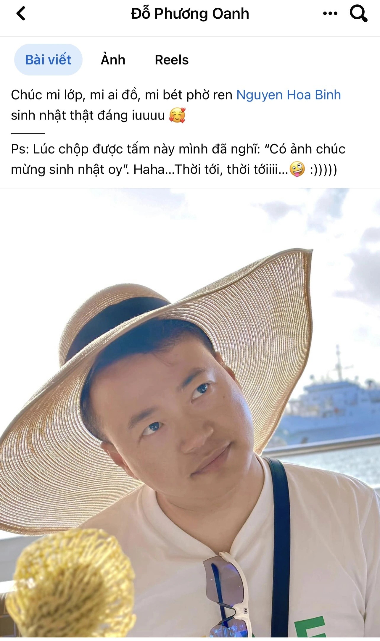 Phương Oanh chúc mừng sinh nhật ông xã bằng tiếng Anh