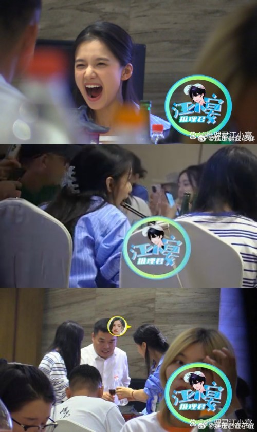 Trạng thái của Trương Tịnh Nghi trong buổi tiệc đóng máy 'Tích Hoa Chỉ' được blogger khen tự nhiên và đáng yêu. Hình ảnh cười to hết cỡ, vui vẻ 'cạn ly' của Trương Tịnh Nghi khiến netizen thích thú