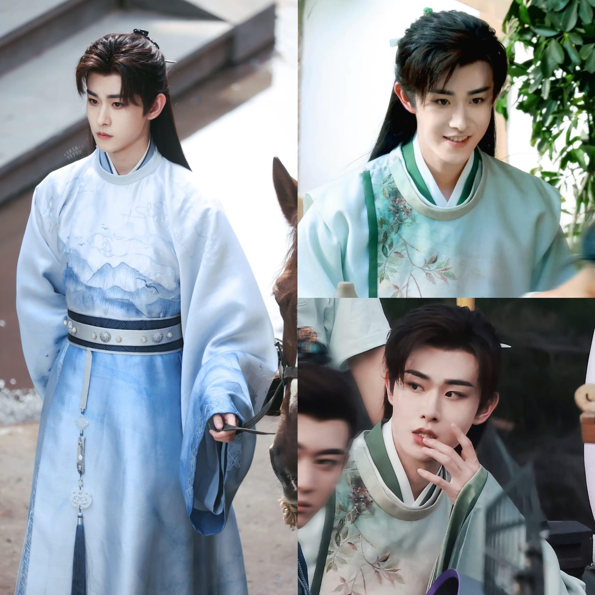 Mỹ nam đang được yêu thích Điền Gia Thuỵ nhận được nhiều lời khen ngợi về tạo hình mỹ nam cổ trang trên phim trường 'Vân Tú Hành'