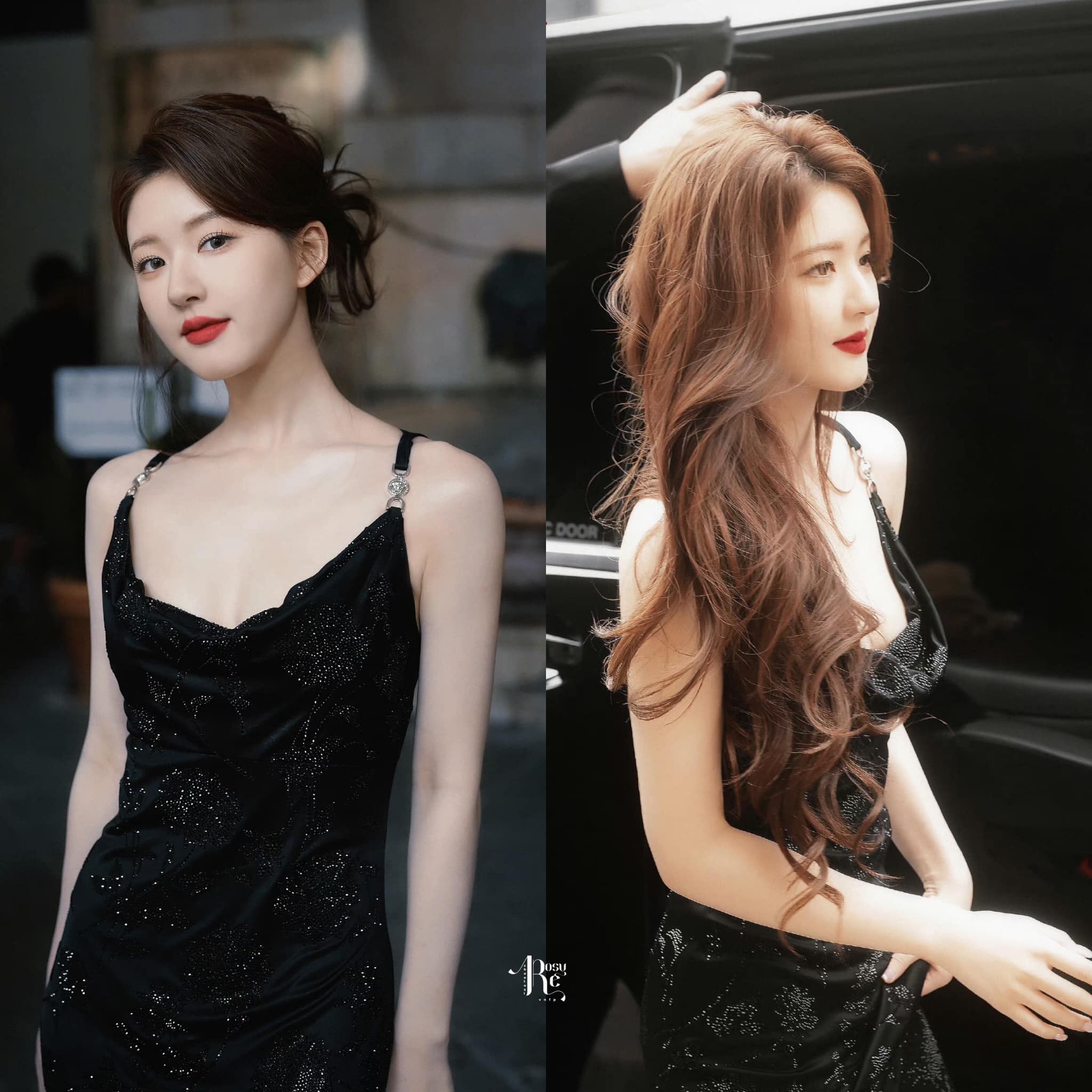 Triệu Lộ Tư đẹp như tiên tử, quyến rũ với chiếc váy đen gợi cảm tại Tuần lễ thời trang Milan