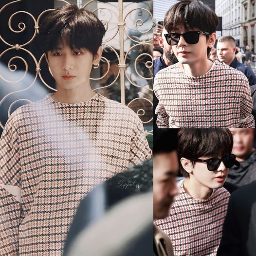 Thành Nghị đến tham quan cửa hàng Lanvin ở Paris.